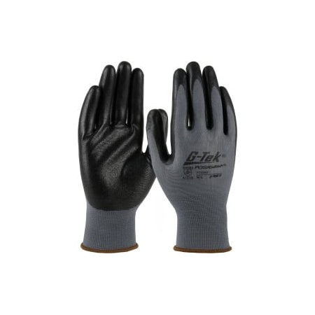 Pip Coated Gloves, Nitrile, Palm & Fingers, 3 Abrasion Level, Gray, XL 12 PK 713SNF/XL